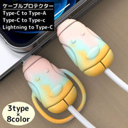 ケーブルプロテクター 保護カバー シリコン Android Type-C iPhone Lightning USB対応 断線防止