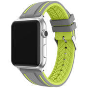 AppleWatch用交換バンド 腕時計用ベルト メンズ スポーティ シリコン スポーツ ブラック 黒 ライン レディース 男女兼用 防水 耐水 付け替え かっこいい おしゃれ