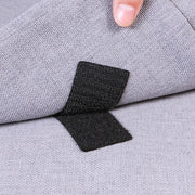 面ファスナー 5枚セット 粘着式 貼り付け マジック テープ 長方形 四角 多用途 DIY めくれ防止 ずれ防止 固定 敷き物 カバー 便利グッズ ブラック ホワイト
