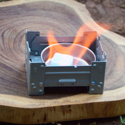 ミニコンロ ポケットコンロ 折りたたみ 焚き火台 ストーブ 小型 小さめ コンパクト 調理 料理 クッキング 固形燃料用 バーベキュー BBQ キャンプ アウトドア 持ち運び 省スペース 防災 非常用