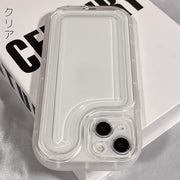 iPhone用ケース iPhone用カバー スマホケース スマホカバー 透明 クリア 単色 落下 保護 傷防止 耐衝撃 衝撃吸収 アイフォン用 Apple用 アップル用 おしゃれ