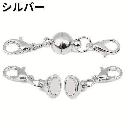 マグネットクラスプ 留め具 3個セット 6mm 8mm カニカン付き 商品画像5