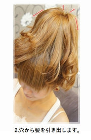 ヘアアクセサリー シニョン お団子 便利アイテム シニョンアシスト ドーナツ型 ヘアアレンジ 束ね髪 まとめ髪 結婚式 パーティ レディース