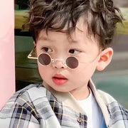 サングラス 伊達メガネ 丸めがね 子供用 キッズ 眼鏡 ラウンド型 色付き 小さめ 度なし カラーレンズ 軽量 UV 紫外線対策