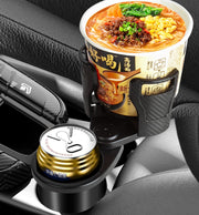 車用ドリンクホルダー カップホルダー 2本収納 車内 差し込みタイプ 広がる カップ麺 ペットボトル 缶飲料 小物 コンパクト収納 カー用品