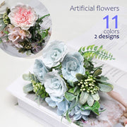 造花 アーティフィシャルフラワー ブーケ 花束 アートフラワー イミテーションフラワー フェイクフラワー ホワイト ピンク ブルー インテリア雑貨 装飾小物 ホワイト ピンク イエロー パープル ブルー