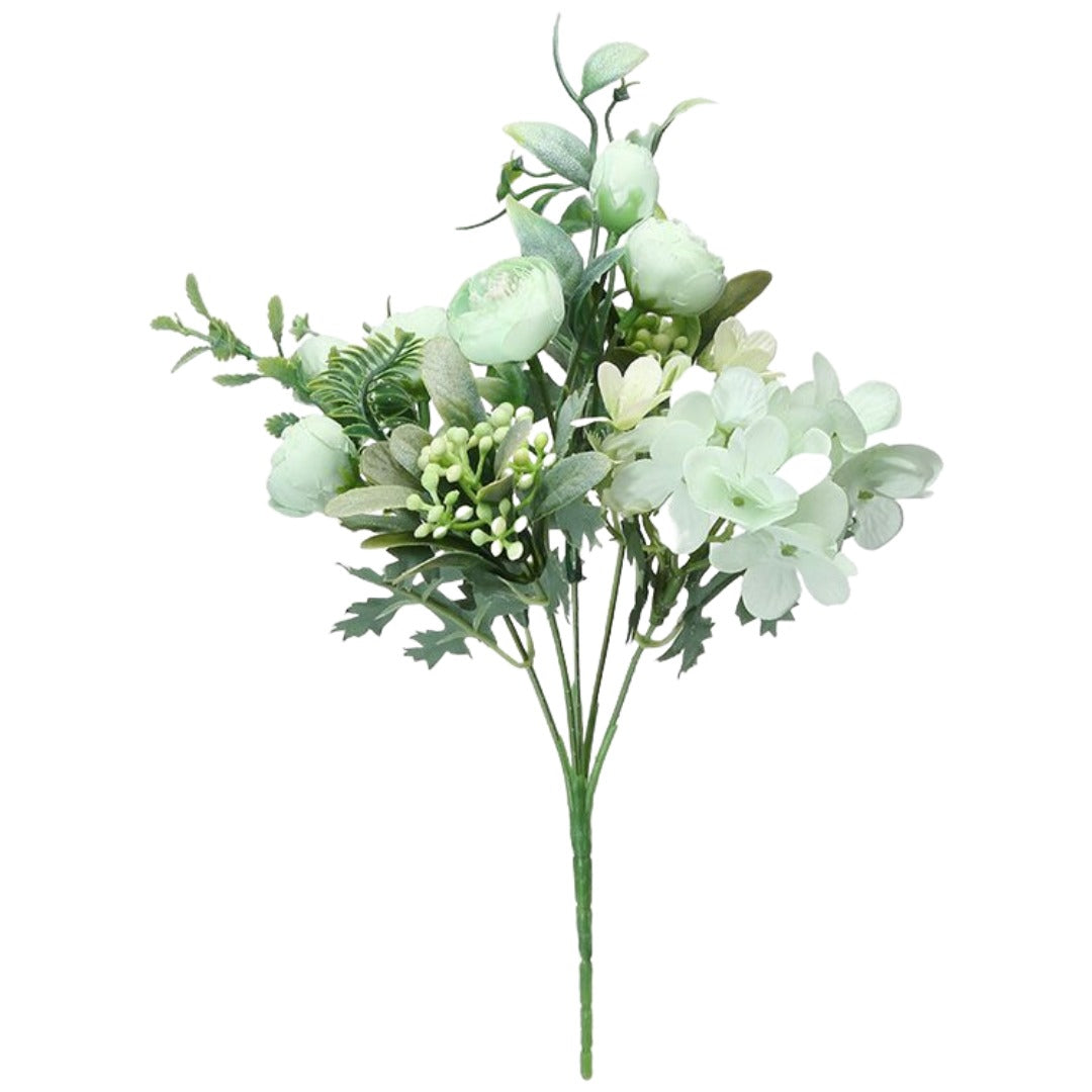 造花 アーティフィシャルフラワー ブーケ 花束 アートフラワー イミテーションフラワー A×ホワイト バリエーション画像