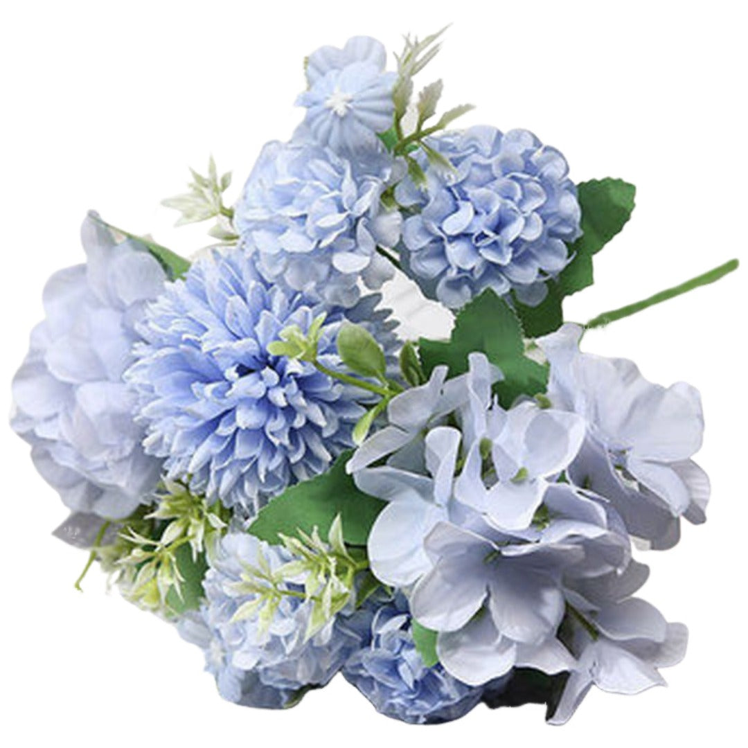造花 アーティフィシャルフラワー ブーケ 花束 アートフラワー イミテーションフラワー B×ブルー バリエーション画像
