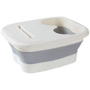 フットバス 足湯バケツ 折りたたみ式 蓋付き リラクゼーション用品 フットスパ 足温器 足湯 立ち仕事 デスクワーク 足裏 あたため コンパクト リラックス スパ気分