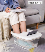 フットバス 足湯バケツ 折りたたみ式 蓋付き リラクゼーション用品 フットスパ 足温器 足湯 立ち仕事 デスクワーク 足裏 あたため コンパクト リラックス スパ気分