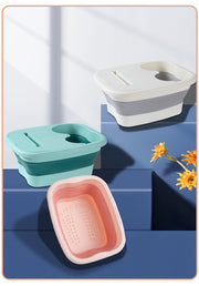 フットバス 足湯バケツ 折りたたみ式 蓋付き リラクゼーション用品 フットスパ 足温器 足湯 立ち仕事 デスクワーク 足裏 あたため コンパクト リラックス スパ気分