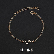 ブレスレット ユニセックス アクセサリー ファッション小物 お洒落 シンプル かわいい 可愛い お出かけ ブラック ゴールドカラー シルバーカラー