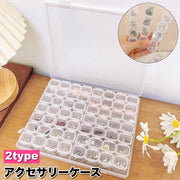 アクセサリーケース アクセサリーボックス 28マス 56マス クリア 透明 ジュエリーボックス 大容量 アクセサリー収納 卓上 机上 イヤリング ピアス 小物入れ 整理 スッキリ