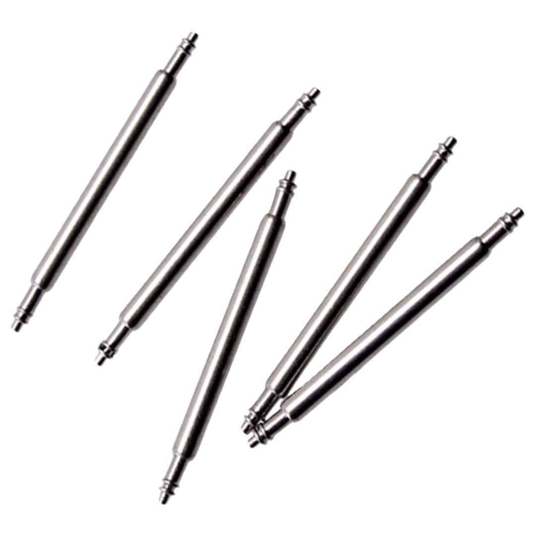 バネ棒 20本セット 太さ 1.8mm 時計ベルト バンド 取り付け用 汎用品 10 11 12 13 14 15 16 17 18 19 20 21 22 23 24 25 26 27 mm用 部品パーツ 交換用部品 腕時計 ピン シャフト 修理