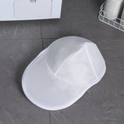 帽子用洗濯ネット キャップ用洗濯ネット 洗濯用品 洗濯グッズ ランドリー用品 ランドリーグッズ 野球帽用 ジッパー チャック 立体縫製 ブルー ホワイト シンプル