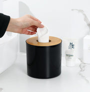 ラウンドティッシュボックス ケース 木目 筒形 トイレットペーパー 収納 置き型 おしゃれ シンプル モダン ナチュラル