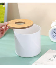 ラウンドティッシュボックス ケース 木目 筒形 トイレットペーパー 収納 置き型 おしゃれ シンプル モダン ナチュラル