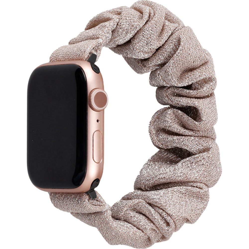 腕時計用ベルト アップルウォッチ用 スマートウォッチ用 シュシュタイプ 布製 レディース マスタード×ゴールド バリエーション画像