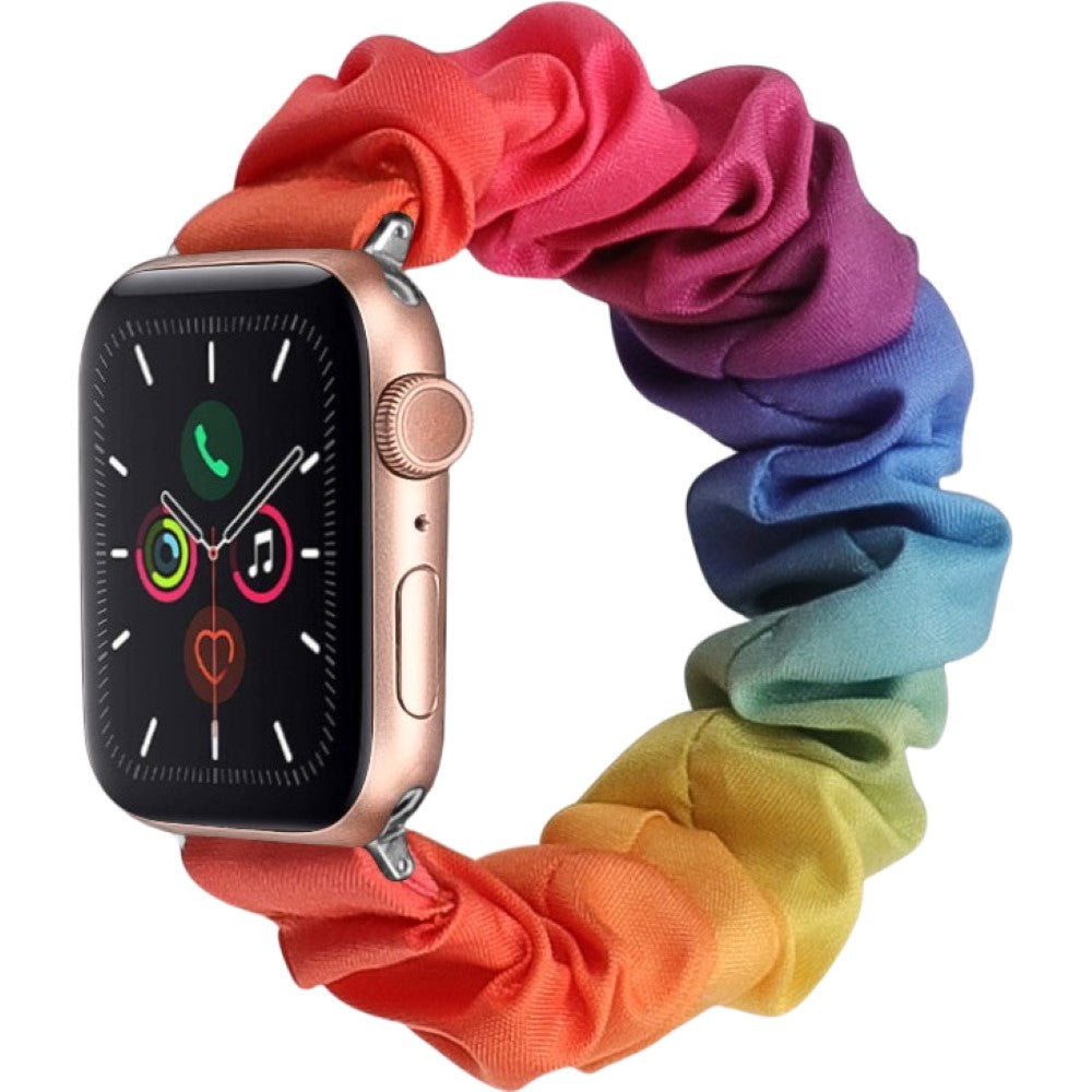腕時計用ベルト アップルウォッチ用 スマートウォッチ用 シュシュタイプ 布製 レディース レインボー バリエーション画像