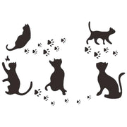 ウォールステッカー ウォールシール 壁用ステッカー 黒猫 キャット 壁紙シール DIY リビング 子供部屋 寝室 キッチン 模様替え 可愛い おしゃれ モノトーン