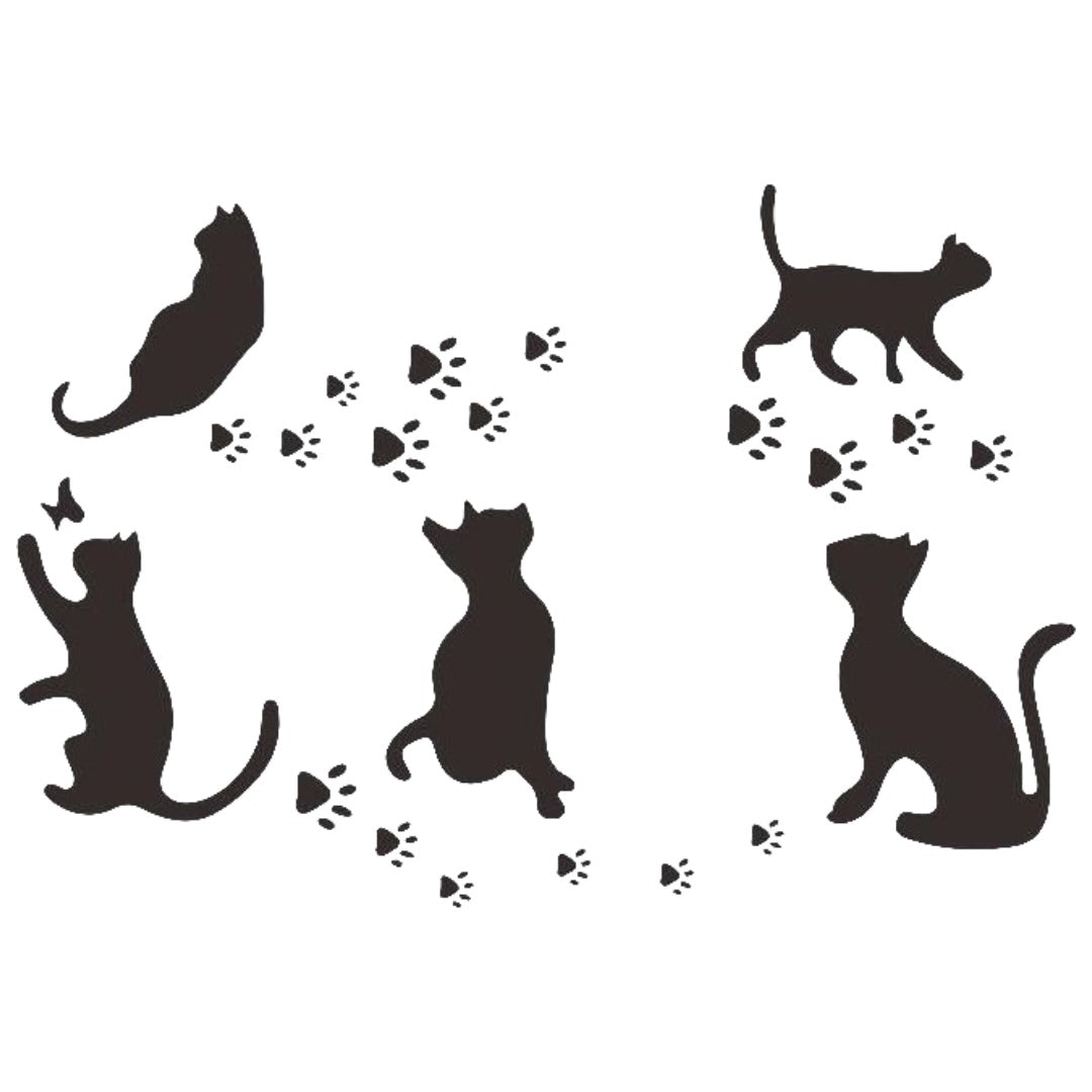 ウォールステッカー ウォールシール 壁用ステッカー 黒猫 キャット 壁紙シール DIY リビング 子供部屋 寝室 キッチン 模様替え 可愛い おしゃれ モノトーン