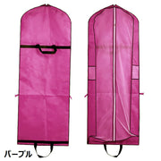ドレス収納カバー レディース 収納バッグ ドレスカバー 衣装カバー ガーメントバッグ 150cm 180cm 収納袋 不織布 手提げ付き 持ち手付き バッグ型 肩掛け ファスナー 持ち運び ポータブル 移動 シンプル ロングドレス パーティードレス フラドレス ダンス衣装