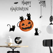 ウォールステッカー ハロウィン かぼちゃ クロネコ ねこ Halloween 子供部屋 壁 壁紙シール パーティ イベント インテリア 飾りつけ かわいい おしゃれ