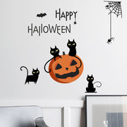 ウォールステッカー ハロウィン かぼちゃ クロネコ ねこ Halloween 子供部屋 壁 壁紙シール パーティ イベント インテリア 飾りつけ かわいい おしゃれ