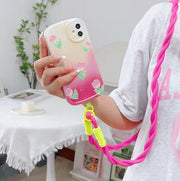 スマホストラップ スマホショルダー 肩掛け 斜め掛け ネックストラップ ねじり お洒落 可愛い カラフル 落下防止 ショルダーストラップ 携帯ストラップ スマートフォン