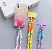 スマホストラップ スマホショルダー 肩掛け 斜め掛け ネックストラップ ねじり お洒落 可愛い カラフル 落下防止 ショルダーストラップ 携帯ストラップ スマートフォン
