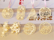 しおり ブックマーク ブックマーカー 栞 桜柄 透かし模様 和柄 和風 ゴールドカラー 金属製 ギフト プレゼント おしゃれ 文房具 雑貨 ステーショナリー