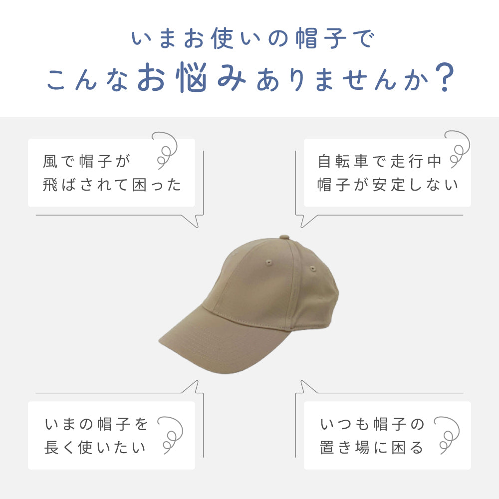 帽子クリップ ハットストラップ あご紐 帽子固定 風飛び防止 落下防止 商品画像2