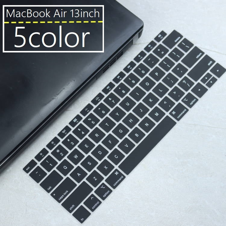 キーボードカバー MacBook Air 13インチ 防水 防塵 汚れ防止 保護 水洗い 洗える 印字 透明 グラデーション マックブック A1932 半透明 英字 印字あり 防水 汚れ防止 ホコリ防止 単色 シンプル 便利 スマート ベーシック 黒 白 青 銀色 ピンク