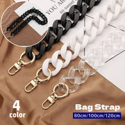 ショルダーストラップ バッグチェーン バッグストラップ 80cm 100cm 120cm 付け替え用 スペア 太め 取り付け簡単 手提げ 肩掛け バッグ用アクセサリー 鞄用 カバン用 おしゃれ