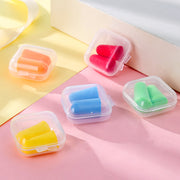 耳栓 イヤープラグ 耳せん ケース付き 防音 遮音 ソフト 柔らかい 勉強 就寝 睡眠 快眠 安眠 聴覚過敏 飛行機 旅行 トラベル リラックス