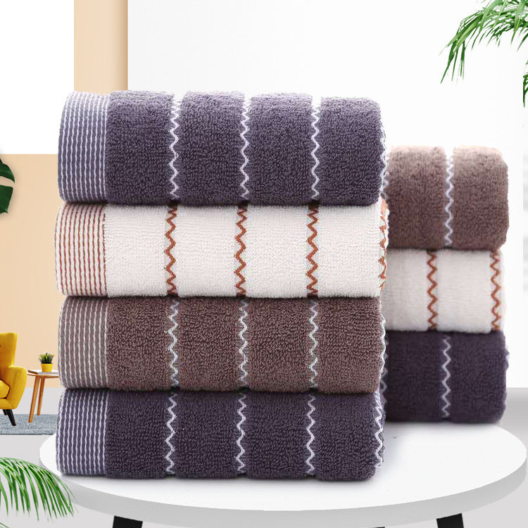 フェイスタオル ハンドタオル バス用品 ボーダー柄 シンプル 吸水性 商品画像2