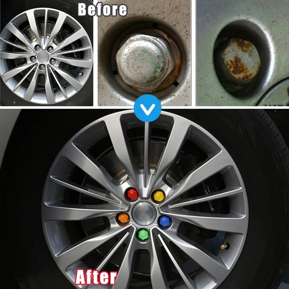 車用ホイールナットキャップ ホイールナットカバー 20個セット カー用品 クリップ付き 六角形 商品画像3