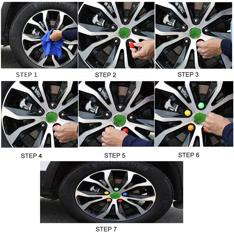 車用ホイールナットキャップ ホイールナットカバー 20個セット カー用品 クリップ付き 六角形 商品画像5