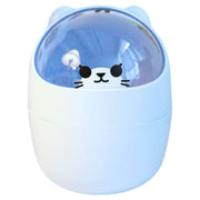 ゴミ箱 ダストボックス ネコ クマ 卓上 蓋つき フタ付き 洗面 化粧台 ミニサイズ 小型 かわいい キッズ キュート メイク台 食卓 ベッドサイド オヤツタイム 動物 アニマル ネコ シロクマ