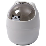 ゴミ箱 ダストボックス ネコ クマ 卓上 蓋つき フタ付き 洗面 化粧台 ミニサイズ 小型 かわいい キッズ キュート メイク台 食卓 ベッドサイド オヤツタイム 動物 アニマル ネコ シロクマ