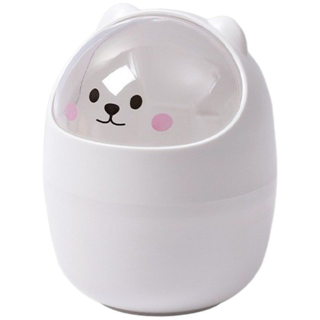 ゴミ箱 ダストボックス ネコ クマ 卓上 蓋つき フタ付き 洗面 化粧台 ミニサイズ 小型 かわいい キッズ キュート メイク台 食卓 ベッドサイド オヤツタイム 動物 アニマル ネコ シロクマ