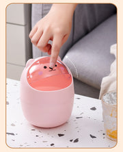 ゴミ箱 ダストボックス ネコ クマ 卓上 蓋つき フタ付き 洗面 化粧台 ミニサイズ 小型 かわいい キッズ キュート メイク台 食卓 ベッドサイド オヤツタイム 動物 アニマル ネコ シロクマ