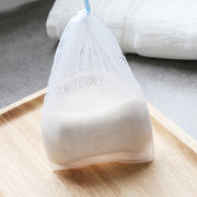 泡立てネット 石けんネット 5枚セット 巾着タイプ 紐付き 洗顔 石鹸 せっけん 洗面所 風呂場 メッシュ シンプル カラバリ豊富