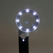 ルーペ 拡大鏡 LEDライト付き ミニルーペ 小型 虫眼鏡 虫めがね 7倍 20倍 手持ちルーペ バイカラー 単色 モノトーン コンパクト 携帯 持ち運び 吊り下げ穴あり 電池式 白 黒 モノトーン 夜間 読書