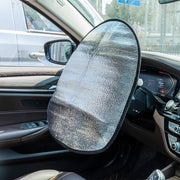 サンシェード ハンドルカバー 車用 カー用品 シルバーカラー アルミ 取り付け簡単 折りたたみ可能 日除け カーグッズ