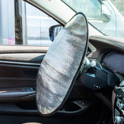 サンシェード ハンドルカバー 車用 カー用品 シルバーカラー アルミ 取り付け簡単 折りたたみ可能 日除け カーグッズ