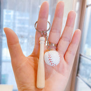 キーホルダー キーリング 野球 ボール バット スポーツ 部活 かっこいい ユニーク お揃い 学生 メンズ 男の子 ボーイ プレゼント ギフト ファッション小物