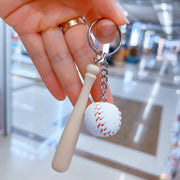 キーホルダー キーリング 野球 ボール バット スポーツ 部活 かっこいい ユニーク お揃い 学生 メンズ 男の子 ボーイ プレゼント ギフト ファッション小物