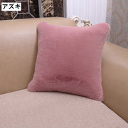 クッションカバー 単品 正方形 長方形 四角 角型 スクエア フェイクファー ふわふわ もこもこ おしゃれ かわいい 北欧風 インテリア雑貨 模様替え エコファー 洗濯可能 30cm 40cm 45cm 50cm30cm 40cm 45cm 50cm アズキ グレー カーキ ホワイト ワイン パープル オフホワイト ピンク ブラック ブラウン グリーン