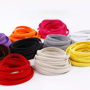 靴紐 靴ひも 2本セット 1足分 100cm 平形 シューレース シューズ スニーカー くつ 伸縮 無地 単色 シンプル おしゃれ ユニセックス レディース メンズ 男女兼用